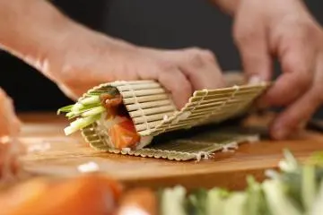 Owner Sugawara-san showcasing her Japanese cooking skills