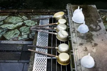 People can fill their bottles with spring water here