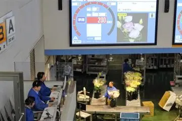 อีกมุมหนึ่งในห้องประมูลแบบเงียบใช้กดในคอมพิวเตอร์ 