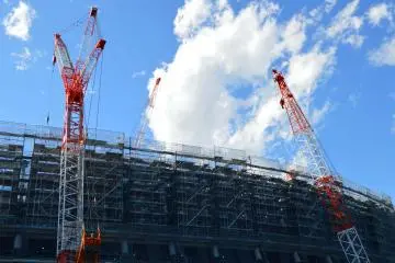Olympic Stadium Under Construction in Tokyo