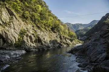 The Oboke Gorge in Iya Valley is full of grandeur and a short boat cruise through the gorge brings magical views like this