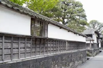Old walls that contain residences of Hagi's past notables