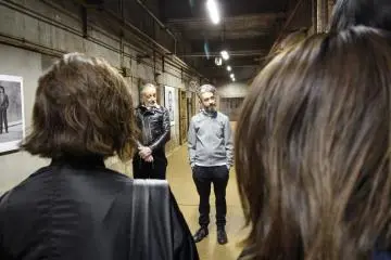 Alberto Garcia-Alix and his colleague, as part of their 'Irreductibles' exhibition