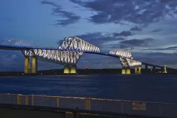 <p>Tampilan sisi kanan yang dibilang sebagia 'Jembatan Dinosaurus' dari Taman Wakasu</p>
