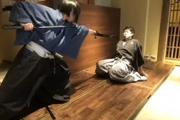 Samurai show demonstrations at Tenshinryu Samurai Dojo
