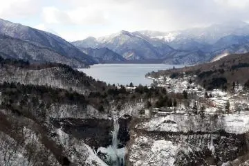 Pemandangan dari Akechidaira di Bulan Januari