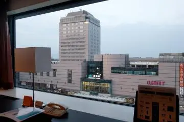 Tokushima Station is right across the square—very convenient for people coming by train