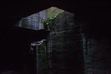 One of the abandoned quarries in the Oya stone quarry site