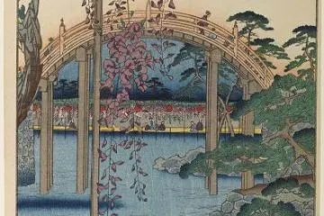 Hiroshige&rsquo;s &ldquo;Kameido-tenjin Keidai&rdquo; (Photo: public domain)
