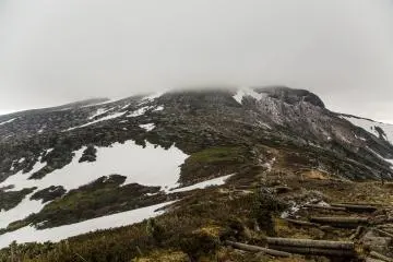 The hike across Mt. Zao is tough in the snow, but the view of Okama crater will be more than rewarding