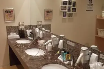 In the mens' bathroom
