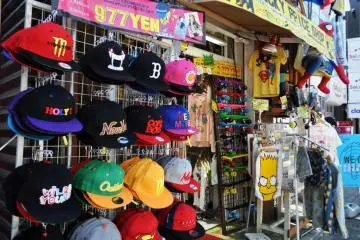 90s influenced caps, skateboards and Bart Simpson merchandise epitomise the current fashion you will find here (Photo: Michelle Madden)