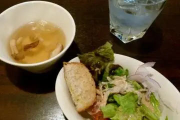 <p>soup and salad bar takings</p>