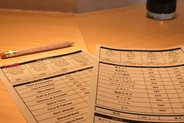 The menu has an easy-to-order system.