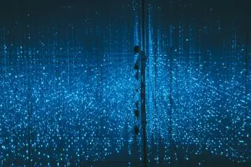 Crystal World changes its display and colours once in a while.