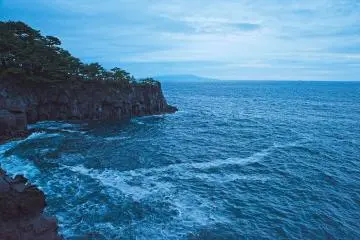 Dusk time along the coast near Izu-kogen.