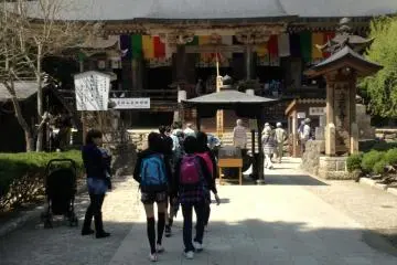 You first approach the Konponchudo Hall. It is the oldest temple of Yamadera.