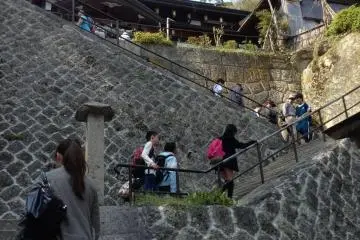 Yep, more stairs. But now you can see some buildings too!