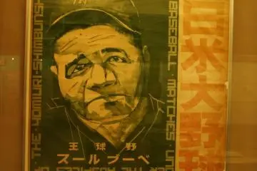 Babe Ruth takes a tour and plays baseball in Japan