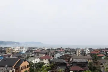 Ocean view of Kamakura from Hase-dera Temple.