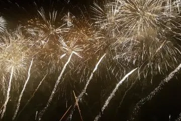 Golden fireworks at Adachi fireworks