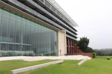 The outdoor garden of the Hotel offers great views