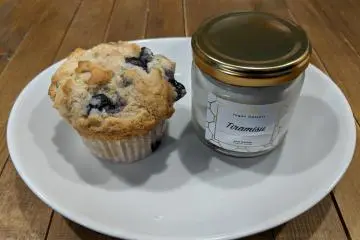 Freshly baked muffins and tiramisu are some of the available desserts on offer