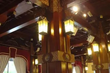 One of the banquet rooms, with a classical design.