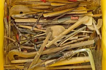 The miriad of different tools used to shape and decorate clay