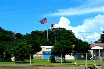 Flags of America and Japan