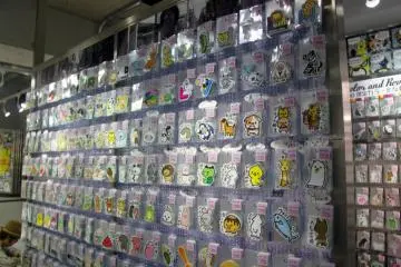 Rows and rows and rows of stickers of all kinds and shapes! A good buy for general souvenirs.