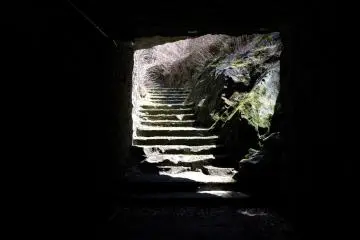 Emerging from the tunnel under the highway