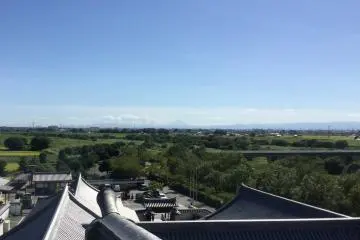 Mount Fuji view from the top of the castle keep