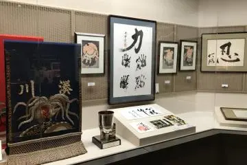 There is a host of sporting memorabilia on display, including Japan's national sport of sumo! 