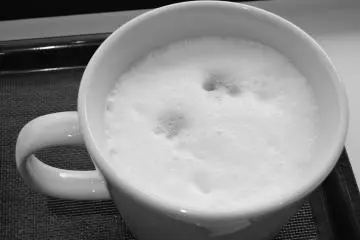 A cup of latte while enjoying the scenery at the east side