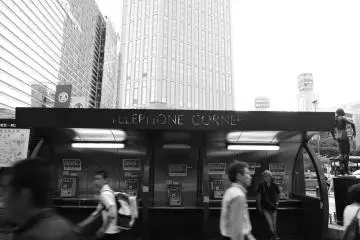 Sad pay phones. Nobody calls home anymore. Years ago, people would be queuing to use them