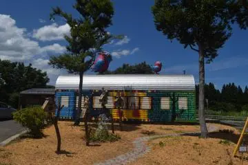 Many artworks take everyday buildings and give them a new spin