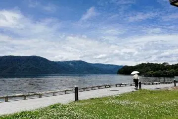 The lake shore