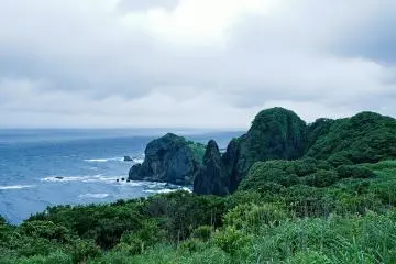 The coastline is pretty wild