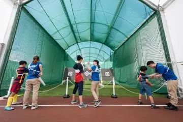 Try your hand at archery, can you hit the bullseye? 