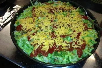 <p>Taco rice - everything that would normaly be in a taco but instead on rice</p>