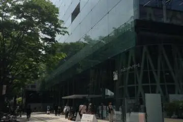 The Mediatheque is located right alnog Jozen-dori, a beautiful tree-lined boulevard.