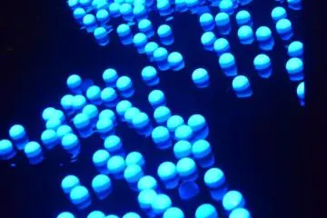 Sumida River transformed into a blue glowing river.