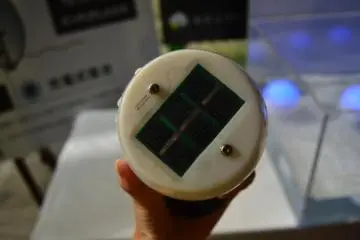 Solar sensors under the bulb.