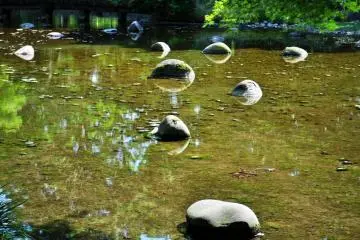<p>Bebatuan di danau</p>