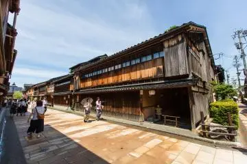 The traditional Japanese wooden architectures are very well preserved in the area.