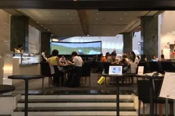 The Spiral Cafe opens onto the gallery