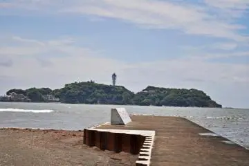 A view of Enoshima from the beach