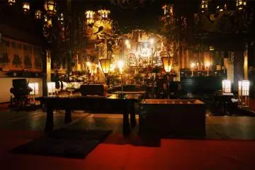 Morning prayer in the temple
