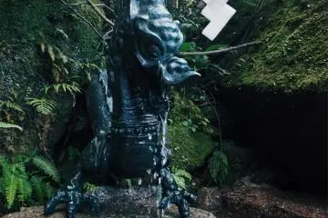 The water from the falls, said to have healing properties